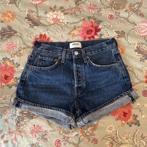 Agolde High Rise Denim Shorts